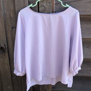 Apt9 lavender 3/4 length blouse